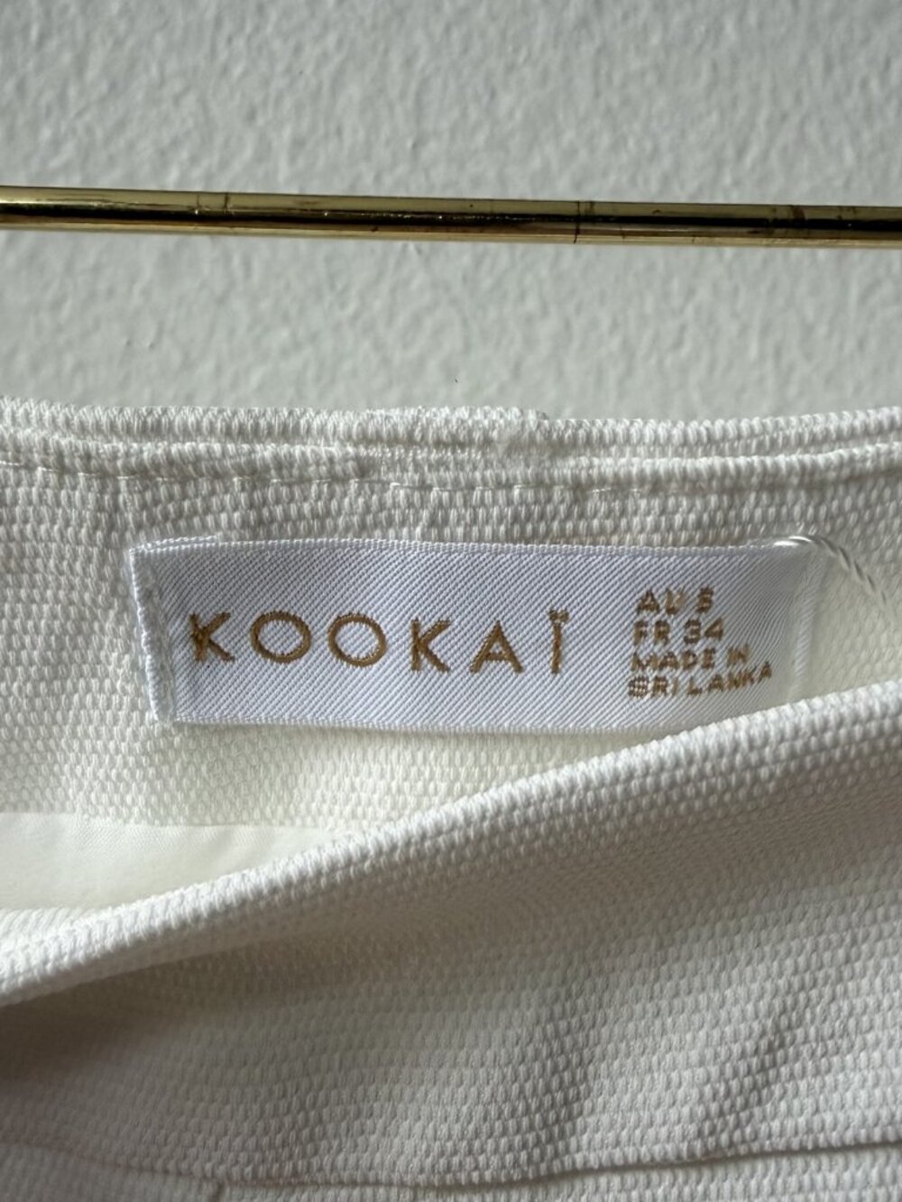 KOOKAÏ Oyster Core Low Rise Wide Leg Pant Natural White AU 6 US 2 - Picture 3 of 4